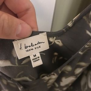 100% silk Babaton floral peplum top